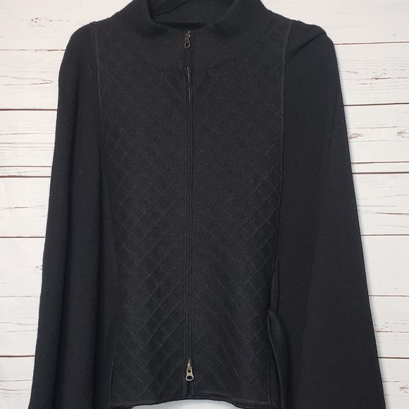 Beyond Threads Black Alpaca Wool Blend Cape - Picture 2 of 14